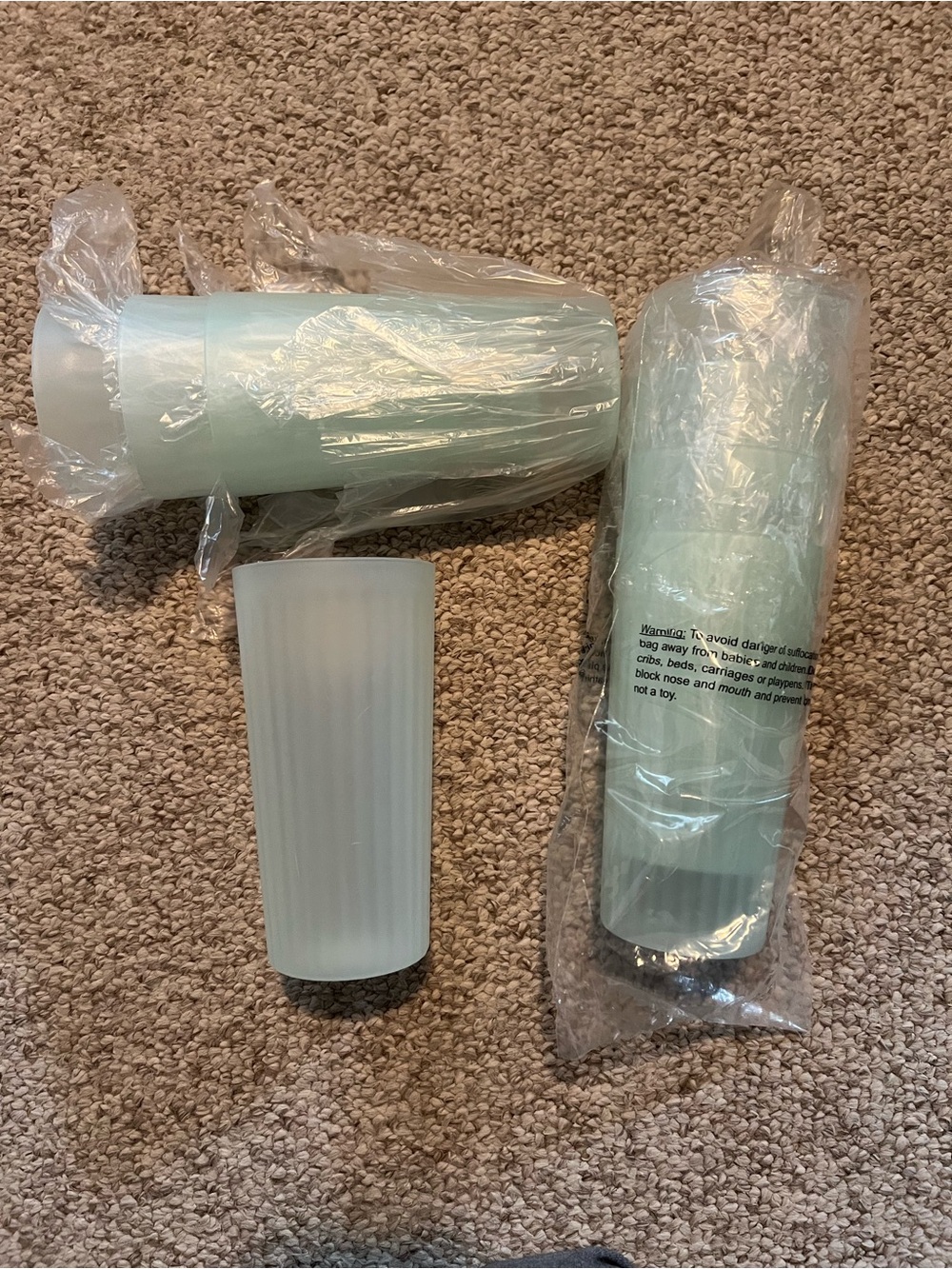 Target Light Mint Ribbed Plastic Tumbler Set of 8